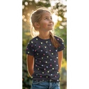 Jersey Melange Neon Hearts Dark Denimblue