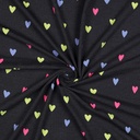 Jersey Melange Neon Hearts Dark Denimblue