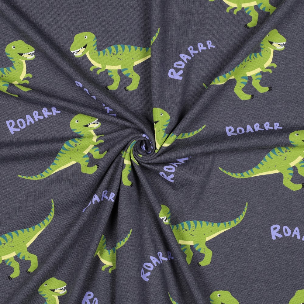 Jersey Melange Dino's Dark Denimblue