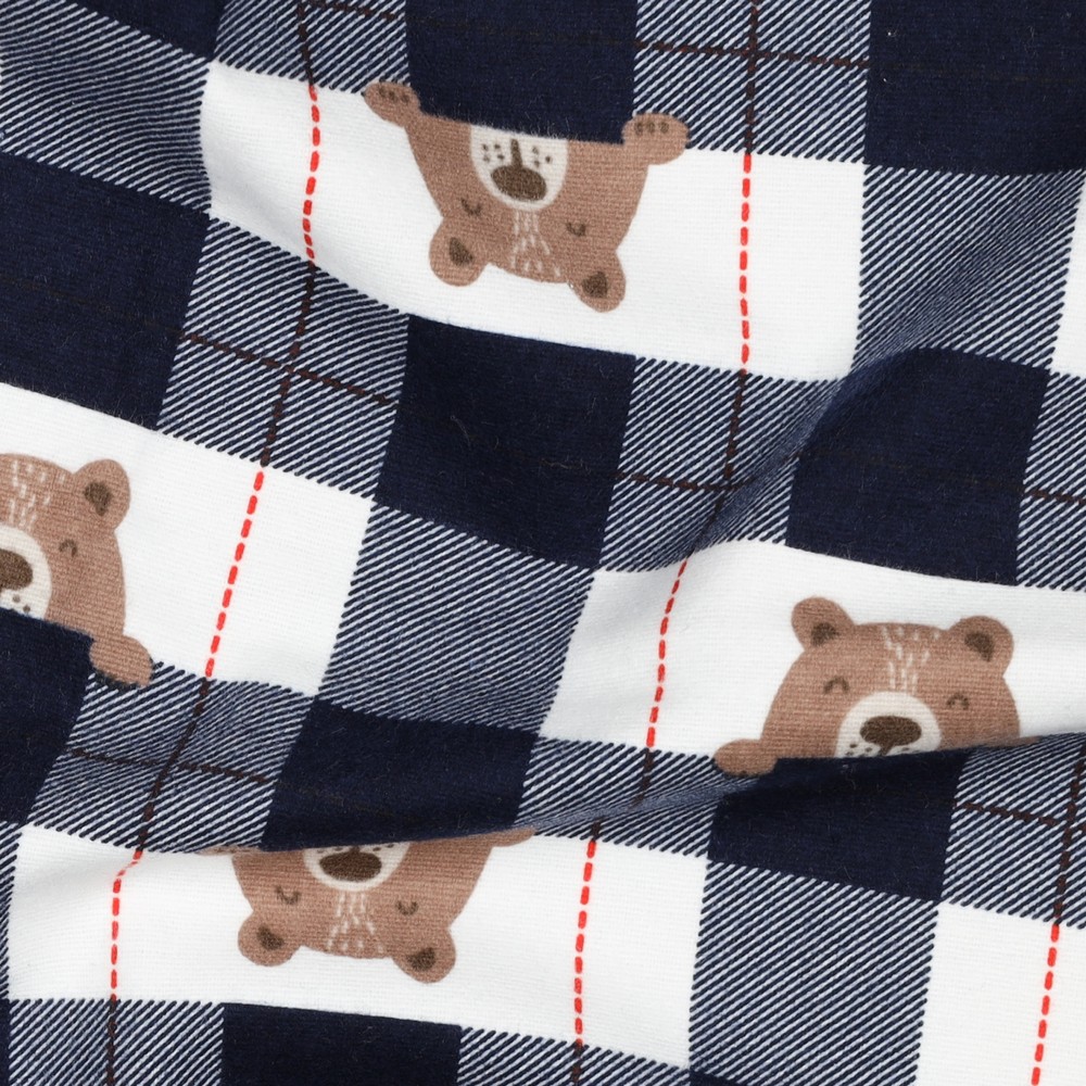 Flanel Bear Check Navy