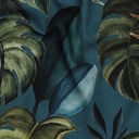 Canvas Digital Tropical Leaves Petrol