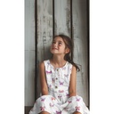 Fine Poplin Foil Butterflies White