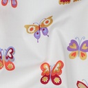 Fine Poplin Foil Butterflies White