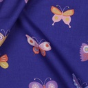 Fine Poplin Foil Butterflies Cobalt