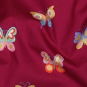 Fine Poplin Foil Butterflies Fuchsia