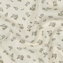 Jersey Waffle Small Flower Ecru