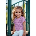 Cotton Toweling Knit Hearts Lilac