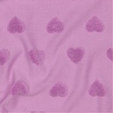 Cotton Toweling Knit Hearts Lilac