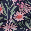 Fine Poplin Digital Field Flowers Navy