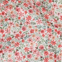 Fine Poplin Digital Mille Fleurs White/Coral