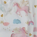 Fine Poplin Digital Unicorns White