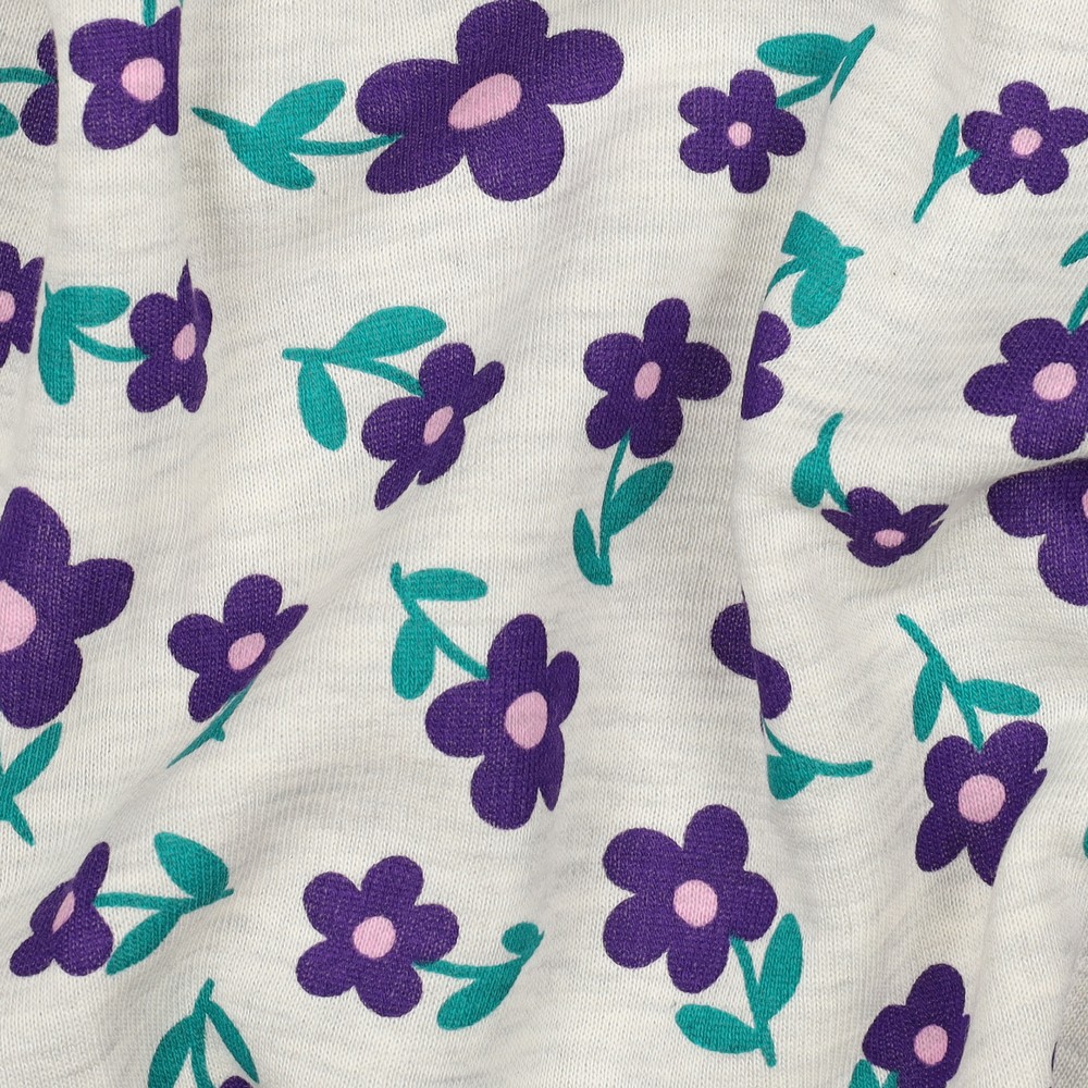 Sweat Melange Flowered Ecru