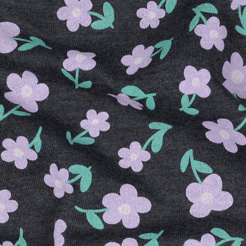 Sweat Melange Flowered Dark Denimblue