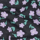Sweat Melange Flowered Dark Denimblue