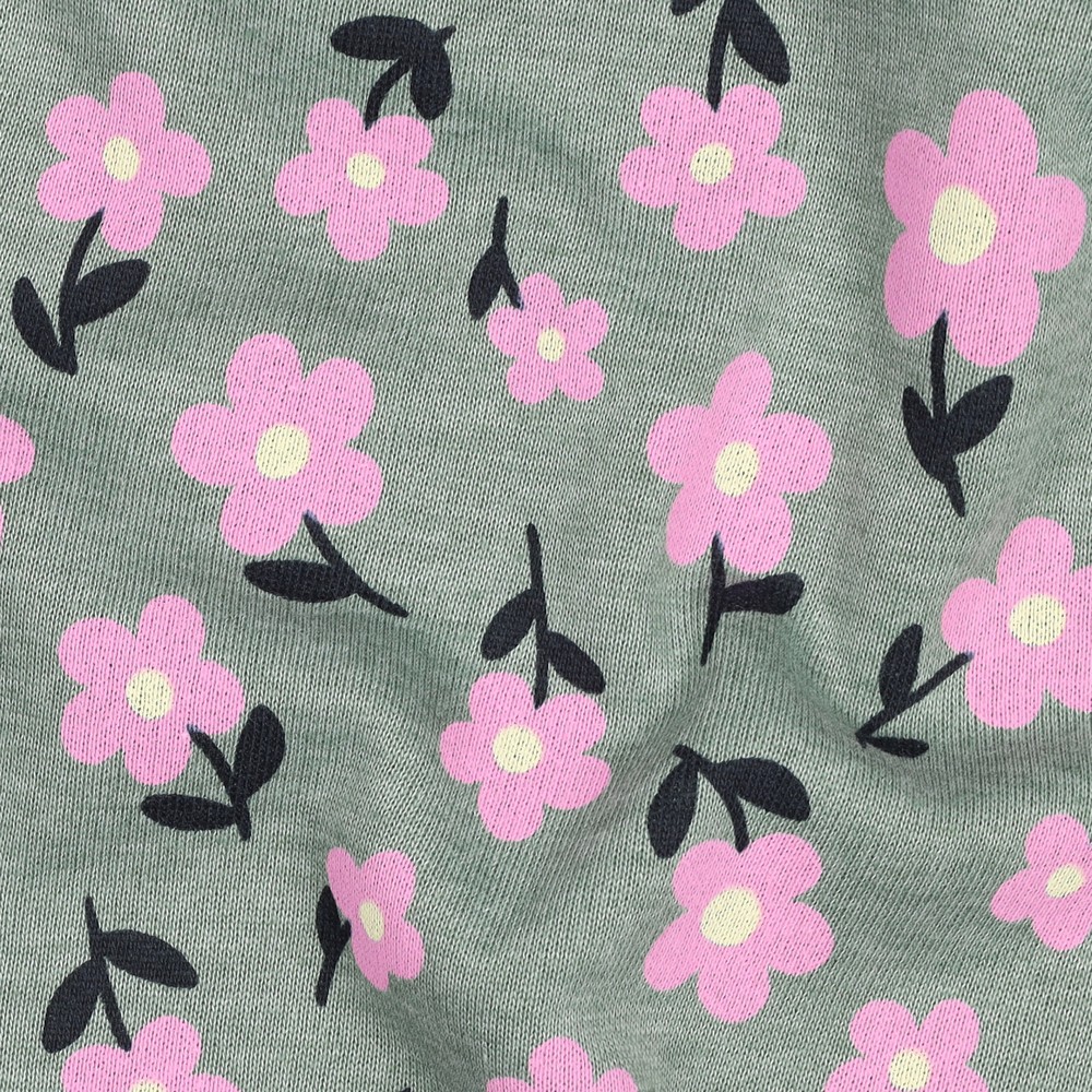Sweat Melange Flowered Dark Mint