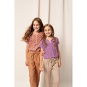 Fine Poplin Abstract Drawing Peach/Lila