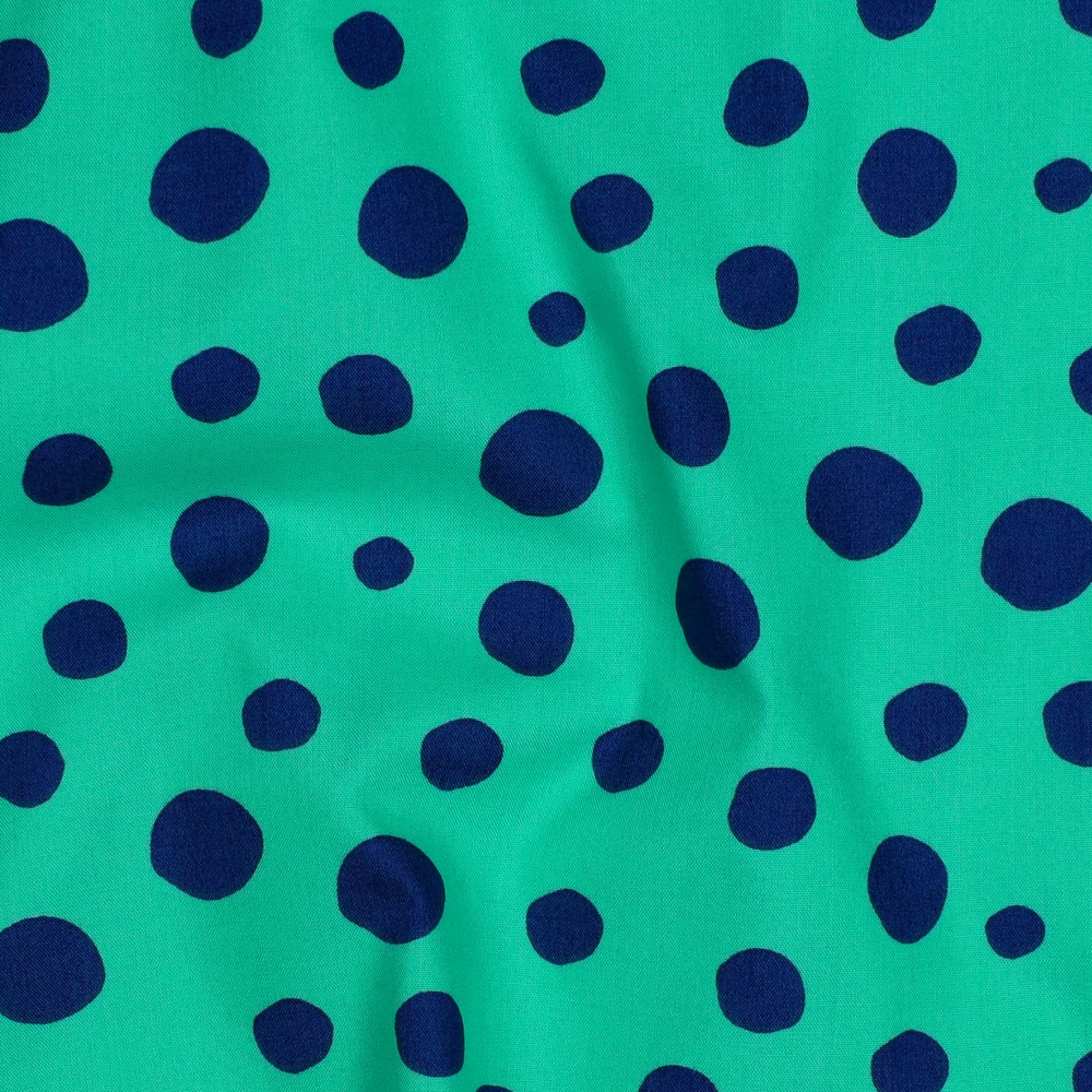 Fine Poplin Balls Blue/Green