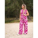 Magnolia Stretch Geometric Fuchsia