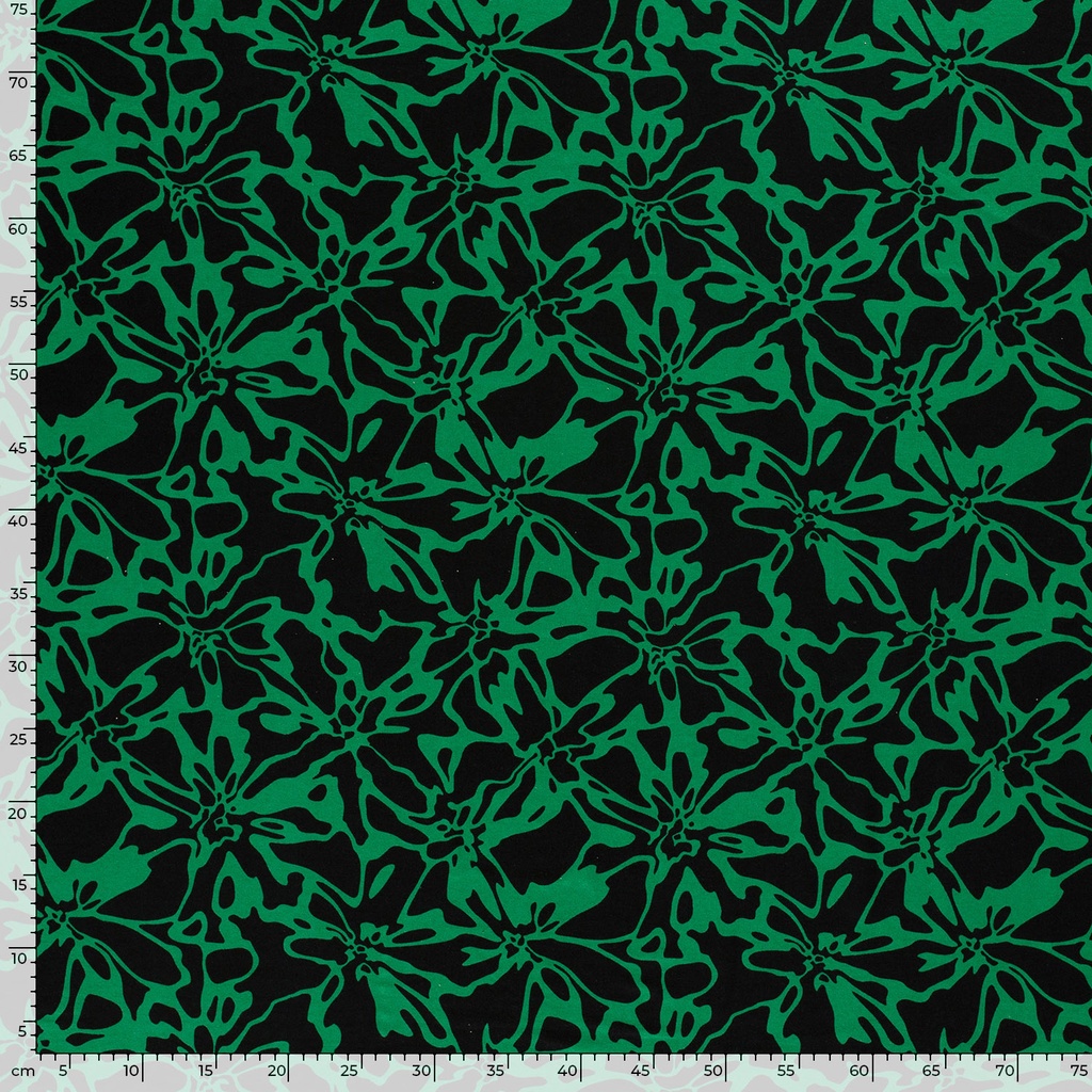 Jersey visc. abstract groen/marine