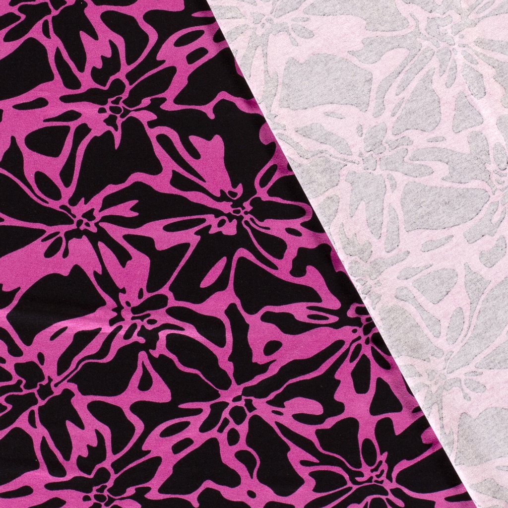 Jersey visc. abstract fuchsia