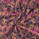 Jersey Badstof Multi Flower Fuchsia