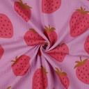 Double Gauze Strawberries Pink