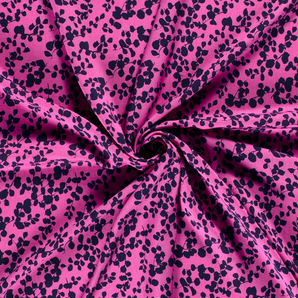 bamboe poplin takjes fuchsia