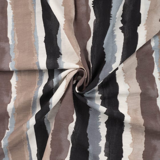 Viscose Nylon Air flow Stripes Brown