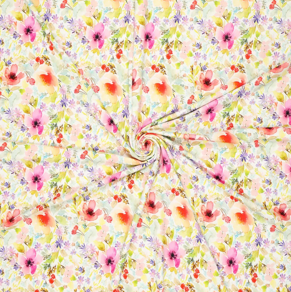 Stretch Viscose Spring Bouquet