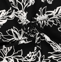 Viscose/Linnen Big Flower Black