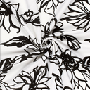 Viscose/Linnen Big Flower White