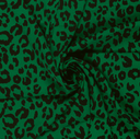 Stretch Twill Polyester Leopard Cobalt (kopie)