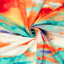 Polyester Bubble Abstract Design Aqua