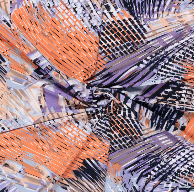 Jersey Viscose Abstract Lila
