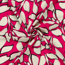Bamboo Poplin Leaves Fuchsia