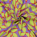 Bamboo Poplin Leaves Lila