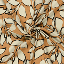 Bamboo Poplin Leaves Camel