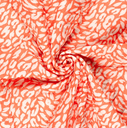 Matelassé Print Salmon/White