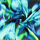 Visco. Satin Digital Batikflower Turquoise
