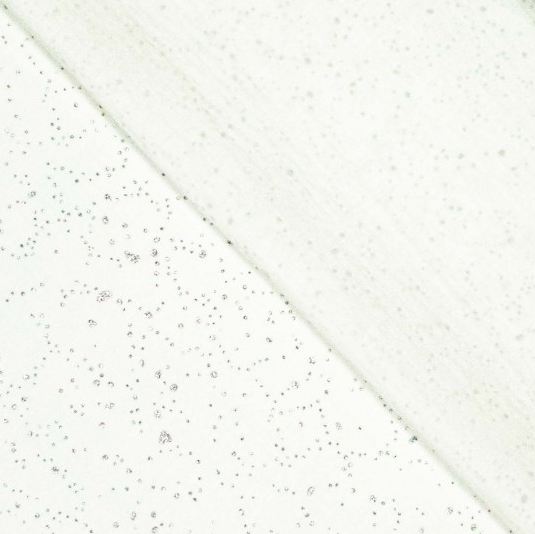Double gauze Glitter Off White/Silver