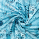 Keperkatoen Print Jeans pocket Blue