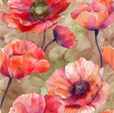 Jersey Digital Poppy Field Beige