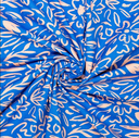 Canvas Style Flower Blue/Salmon