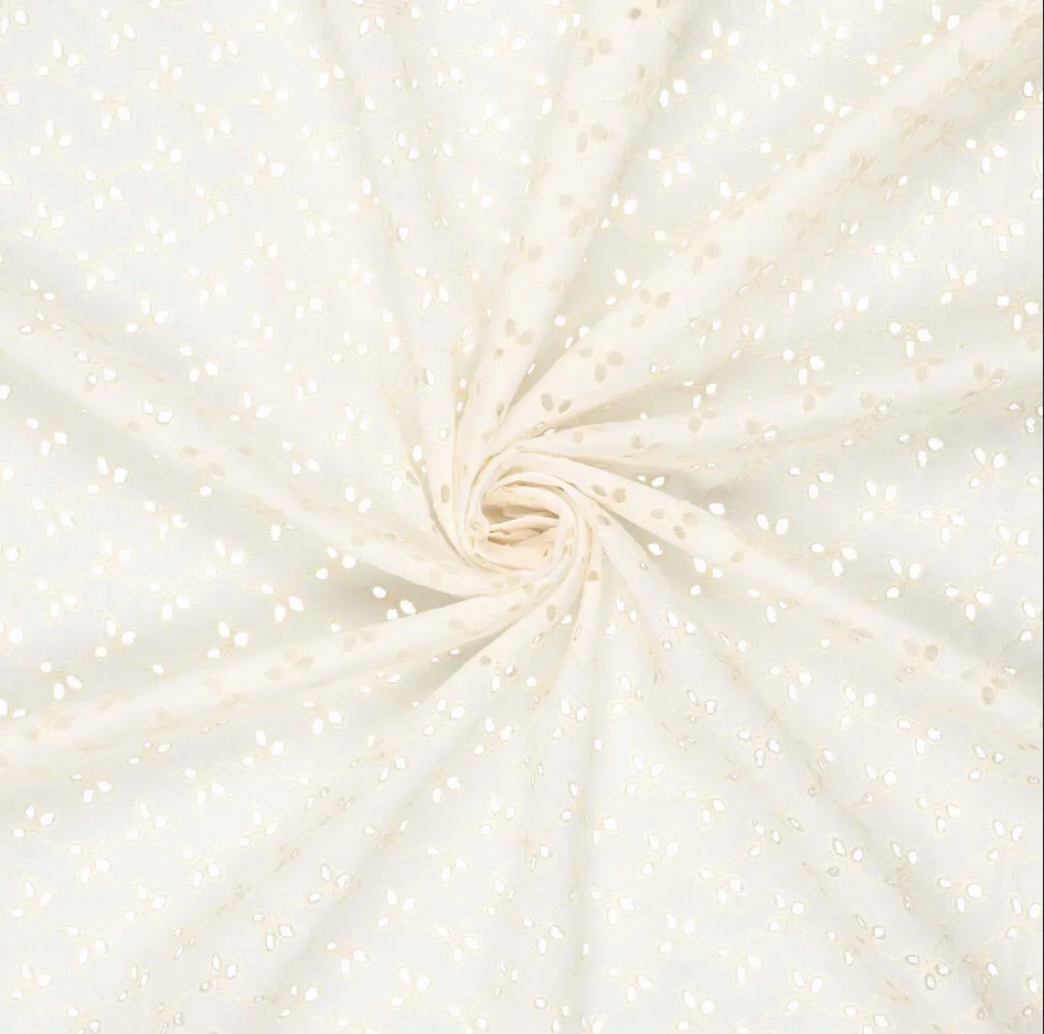 Broderie "Rosemary" 2 scallop Borders White