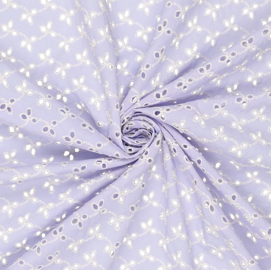 Broderie "Rosemary" 2 scallop Borders Lila