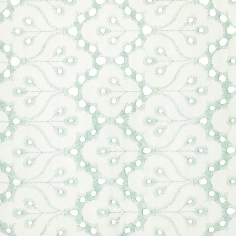 Broderie "Lilian" 2 scallop Borders Munt