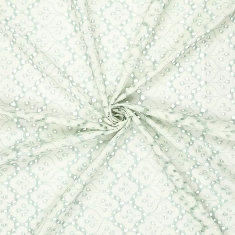 Broderie "Lilian" 2 scallop Borders Munt