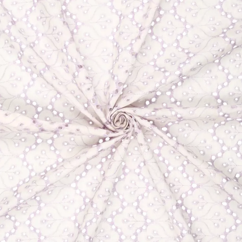 Broderie "Lilian" 2 scallop Borders Lila