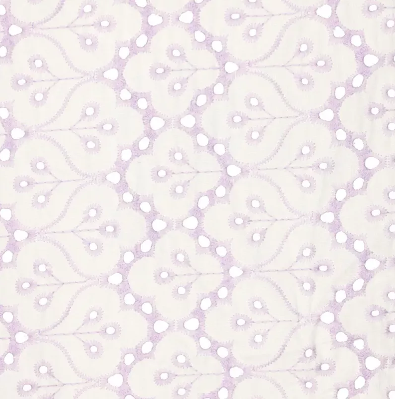 Broderie "Lilian" 2 scallop Borders Lila