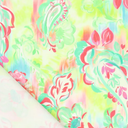 Stretch poplin Flower/Paisley Lime